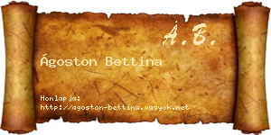 Ágoston Bettina névjegykártya