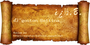 Ágoston Bettina névjegykártya